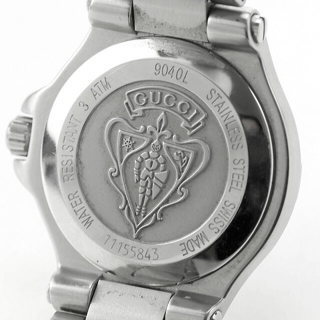 中古 グッチ GUCCI 9045シリーズ 日付 ブレスレット YA090506 アナログ 腕時計 ブランド レディース ブラック 黒 UW-GU-OT-00003