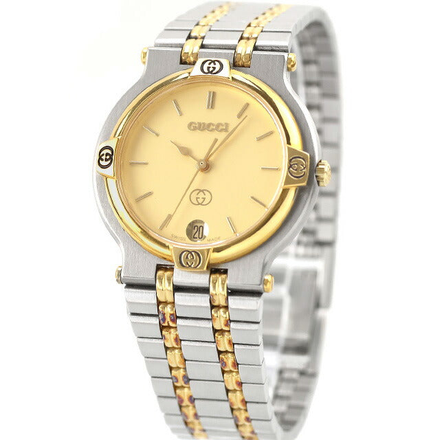 中古 美品 グッチ GUCCI ヴィンテージ 9000Mシリーズ コンビカラー