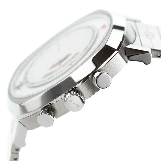 中古 美品 グッチ GUCCI ディズニーコラボ ミッキー グリップクロノグラフ レアモデル YA157306 アナログ 腕時計 ブランド メンズ ホワイト UW-GU-OT-00005
