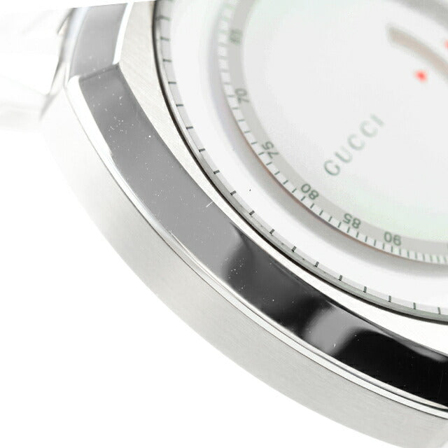 中古 美品 グッチ GUCCI ディズニーコラボ ミッキー グリップクロノグラフ レアモデル YA157306 アナログ 腕時計 ブランド メンズ ホワイト UW-GU-OT-00005