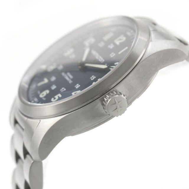 中古 美品 ハミルトン HAMILTON カーキ フィールド チタニウム オート 38mm H70205140 アナログ 腕時計 ブランド メンズ ブルー UW-HA-KH-00008