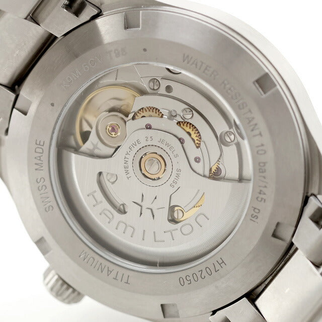 中古 美品 ハミルトン HAMILTON カーキ フィールド チタニウム オート 38mm H70205140 アナログ 腕時計 ブランド メンズ ブルー UW-HA-KH-00008