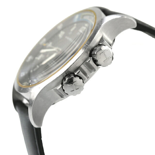 中古 OH済 ハミルトン HAMILTON カーキ ネイビー GMT オート 3タイムゾーン H776450 アナログ 腕時計 ブランド メンズ ブラック UW-HA-KH-00011