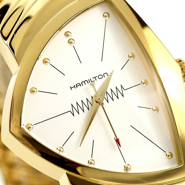 中古 超美品 ハミルトン HAMILTON ベンチュラ 蛇腹ベルト フレックス クオーツ エルヴィス プレスリー H24301111 アナログ 腕時計 メンズ UW-HA-VT-00001