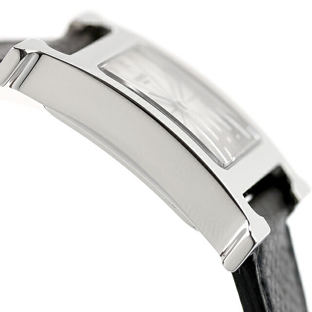 中古 仕上げ済 美品 エルメス HERMES Hウォッチ HH1.210 アナログ 腕時計 ブランド レディース シルバー ブラック 黒 UW-HR-HW-00001