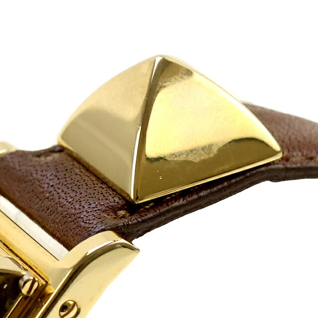 Used HERMES Medor Studded Watch Quartz Brand Discontinued Model Medor Analog Watch Brand Women&