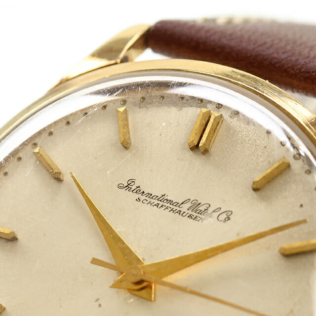 中古 IWC IWC オールドインター ペラトン式自動巻き K18YG無垢 推定1960年製 金無垢 インターナショナル 本体約35.1g Cal.853 腕時計 メンズ UW-IW-OT-00001
