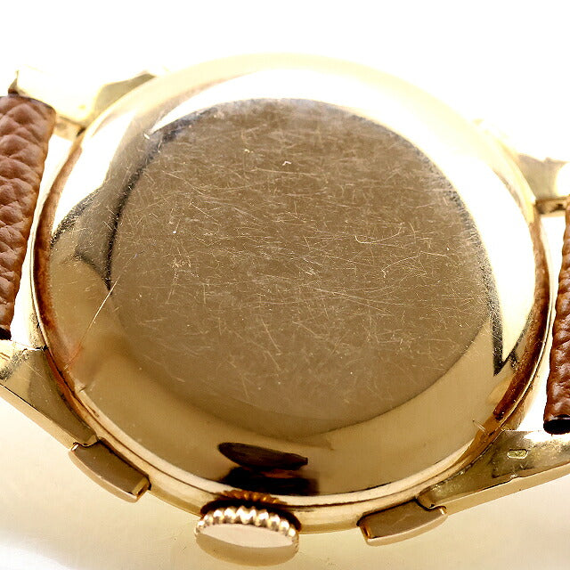 中古 希少モデル ロンジン LONGINES 18K金無垢 Cal.30CH ヴィンテージ クロノグラフ 推定1950年代 ノンフライバック ファンシーラグ 30CH 腕時計 メンズ UW-LO-OT-00008