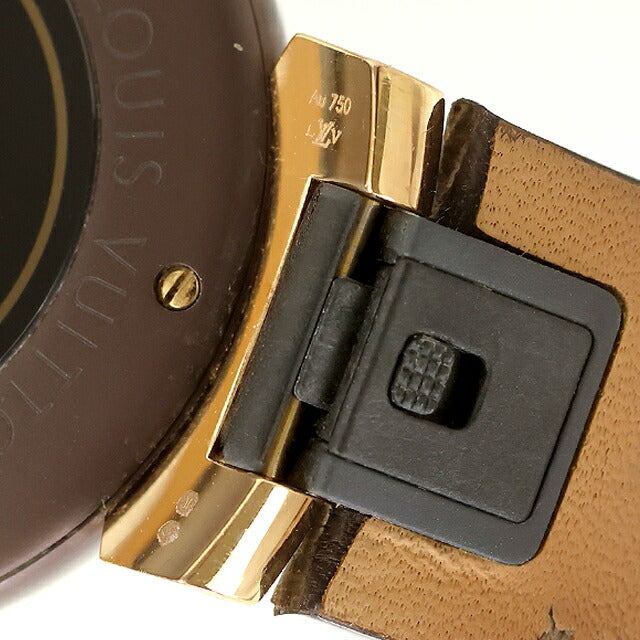 Used LOUIS VUITTON Tambour MM Monogram K18 Combination 18K Spare Belt Included QA138Z Watch Brand Women&