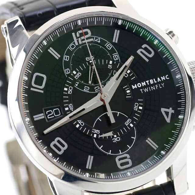 中古 OH済 モンブラウン Montblanc タイムウォーカー ツインフライ MB LL100 フライバッククロノグラフ 同軸積算計 105077 アナログ 腕時計 ブランド メンズ UW-MB-TW-00001