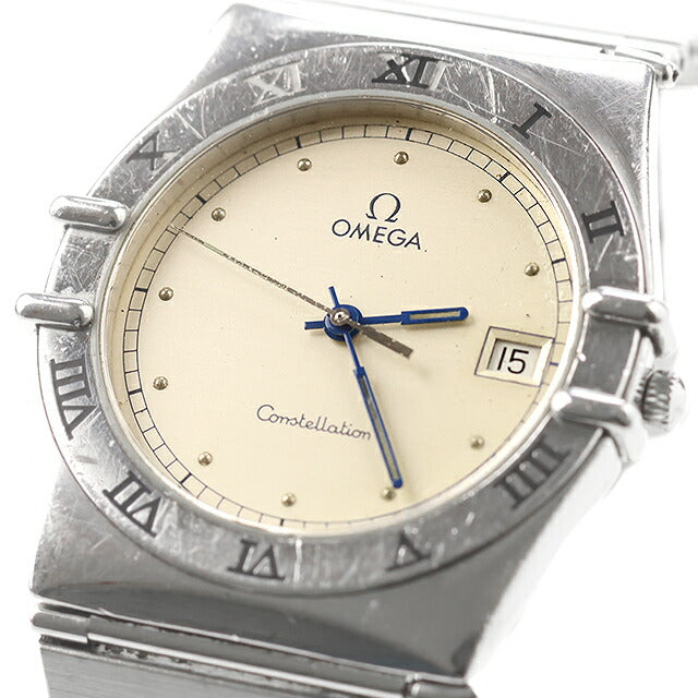 中古 ジャンク 稼働品 オメガ OMEGA コンステレーション マンハッタン 青針 リューズ固着 396.1076 アナログ 腕時計 ブランド メンズ UW-OM-CS-00009