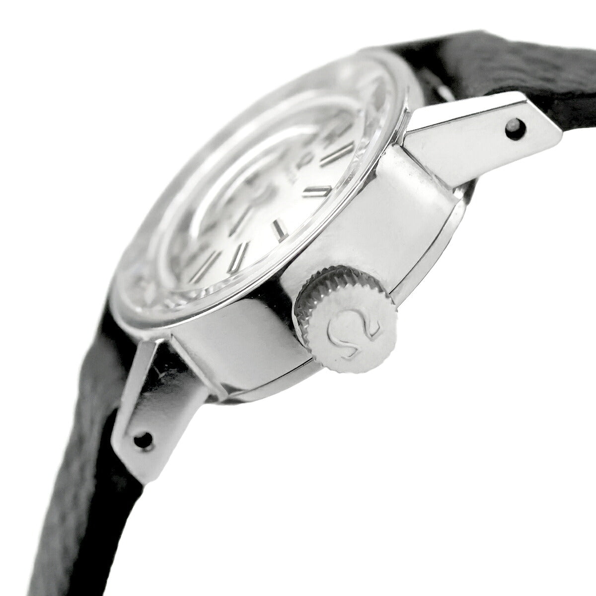 Used Omega OMEGA De Ville Antique Manual Winding Cocktail Watch Analog Watch Brand Ladies Silver Black UW-OM-DV-00004