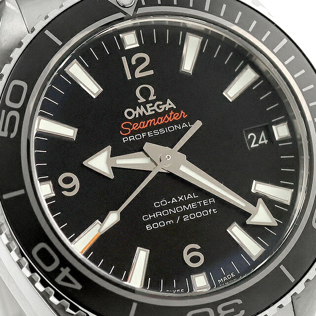 中古 美品 オメガ OMEGA シーマスター プラネットオーシャン 600m コーアクシャル アナログ 腕時計 ブランド メンズ ブラック UW-OM-SM-00013
