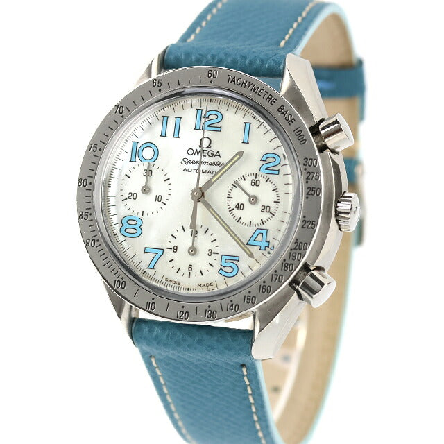 中古 オメガ OMEGA スピードマスター リデュースド クロノグラフ マザーオブパール文字盤 ボーイズ 3834.71.33 アナログ 腕時計 ブランド メンズ UW-OM-SP-00008