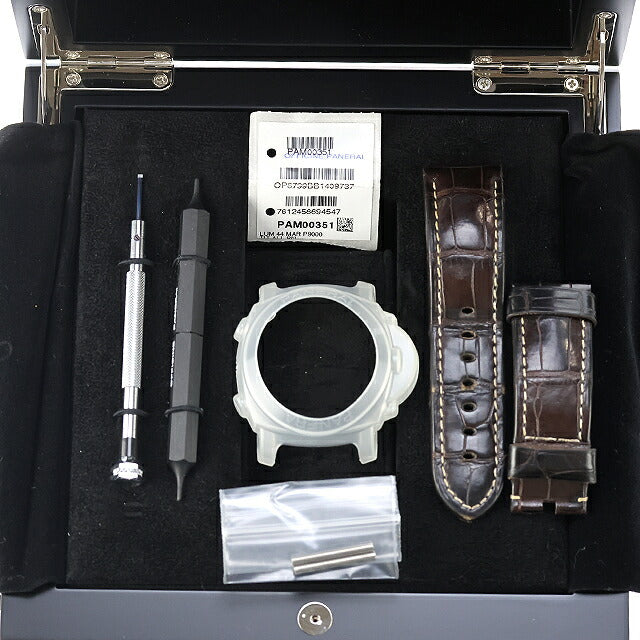 中古 オフィチーネ・パネライ OFFICINE PANERAI ルミノール マリーナ 1950 3DAYS チタニオ 工具・替えベルト付属 PAM00351 腕時計 ブランド UW-OP-LM-00001