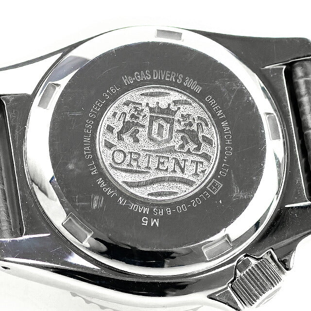 中古 オリエント ORIENT 300m飽和潜水用 ダイバーズ 社外ベルト WV0051EL アナログ 腕時計 ブランド メンズ オレンジ UW-OR-OT-00008