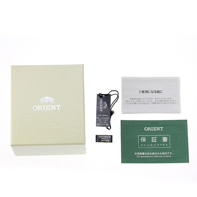 中古 美品 オリエント ORIENT バンビーノ 36mm ストア限定モデル Bambino RN-AC0M03S アナログ 腕時計 ブランド メンズ シルバー ブラック UW-OR-OT-00012
