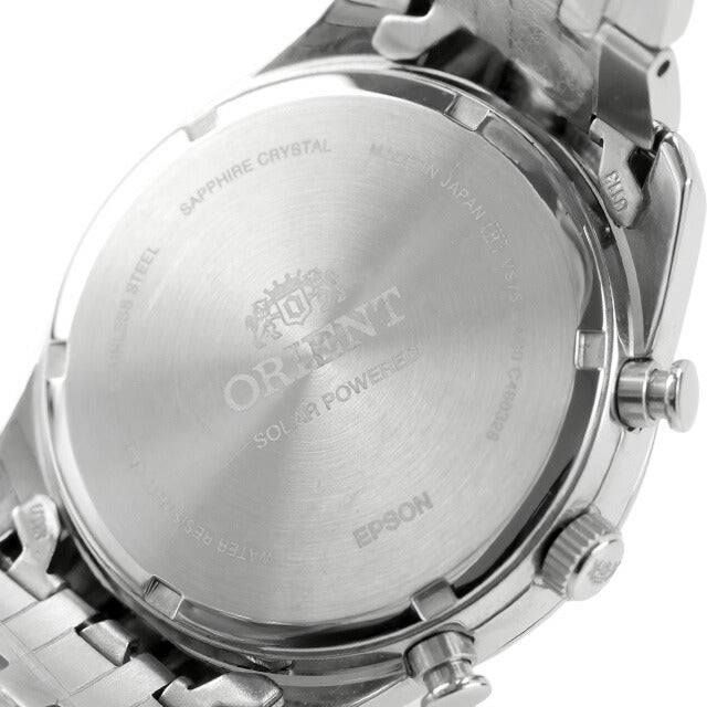 中古 美品 オリエント ORIENT コンテンポラリー ソーラーパワード クロノグラフ パンダ RN-TX0305S 多針アナログ RN-TX0305S 腕時計 メンズ UW-OR-OT-00019
