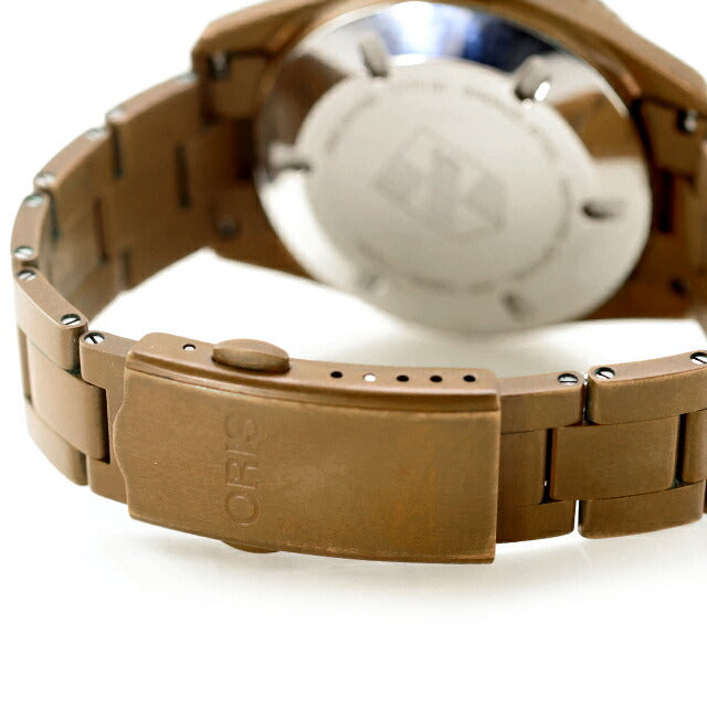 中古 オリス ORIS ダイバーズ65 コットンキャンディ ワイルドグリーン ブロンズ 銅 733 7771 3157 アナログ 腕時計 ブランド メンズ UW-OS-D65-00001