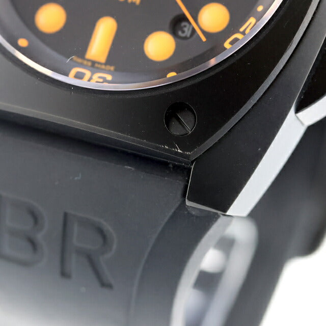 中古 ベル&ロス Bell & Ross INSTRUMENTS BR02 マリーン 1000M ダイバーズウォッチ BR02-92 アナログ 腕時計 ブランド メンズ ブラック 黒 UW-OTH-00051