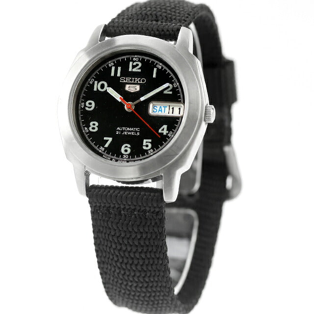 中古 セイコー SEIKO ファイブ 5 フルアラビア ミリタリー調 7S26-0400 アナログ 腕時計 ブランド メンズ ブラック UW-SJ-5S-00017
