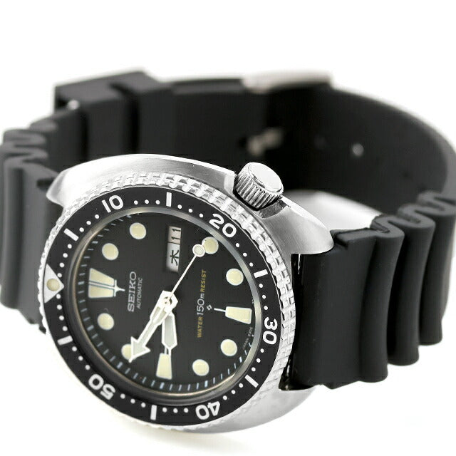 中古 セイコー SEIKO 150mダイバー サードダイバー タートル デイデイト 1977年製 6306-7001 アナログ 腕時計 ブランド メンズ ブラック UW-SJ-DV-00010