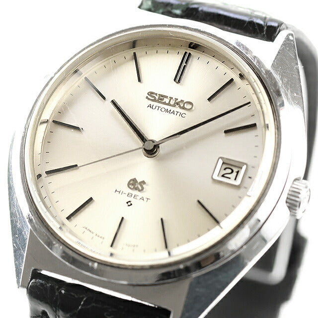 中古 セイコー SEIKO グランドセイコー 56GS ハイビート 5645-7010 5645-7010 アナログ 腕時計 ブランド メンズ シルバー ブラック UW-SJ-GS-00009
