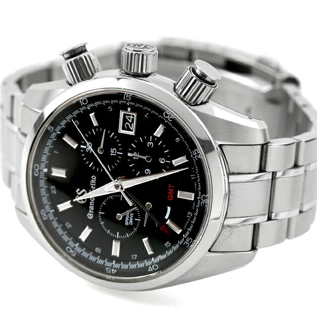 中古 セイコー SEIKO グランドセイコー スポーツコレクション スプリングドライブ クロノグラフ GMT SBGC203 (9R86-0AA0) 腕時計 メンズ UW-SJ-GS-00025