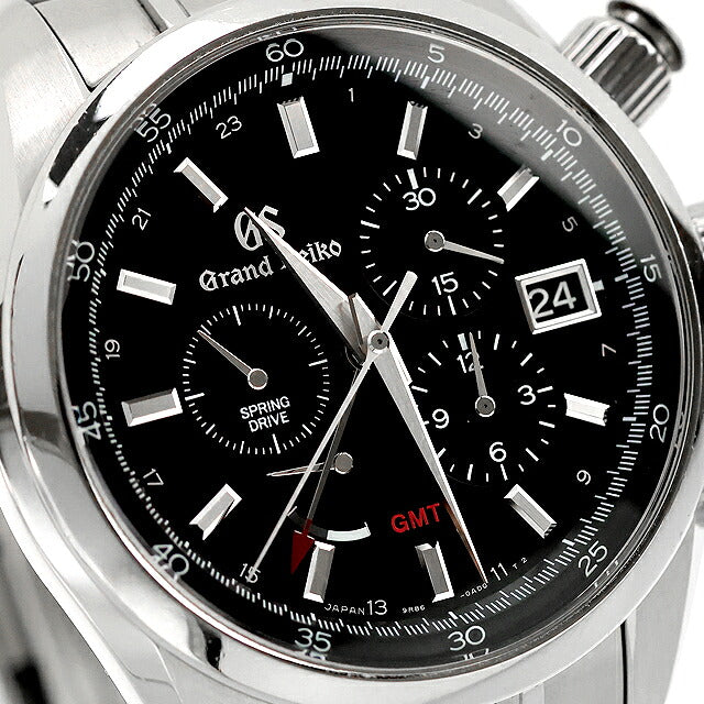 中古 セイコー SEIKO グランドセイコー スポーツコレクション スプリングドライブ クロノグラフ GMT SBGC203 (9R86-0AA0) 腕時計 メンズ UW-SJ-GS-00025