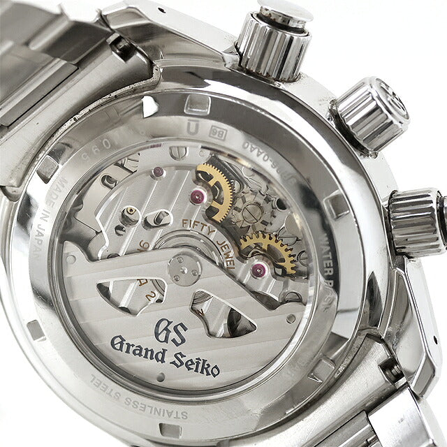 中古 セイコー SEIKO グランドセイコー スポーツコレクション スプリングドライブ クロノグラフ GMT SBGC203 (9R86-0AA0) 腕時計 メンズ UW-SJ-GS-00025