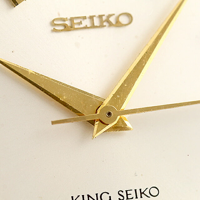 中古 OH済 セイコー SEIKO キングセイコー 44KS セカンドモデル 44-2000 盾メダリオン アナログ 腕時計 ブランド メンズ ホワイト ブルー UW-SJ-KS-00007