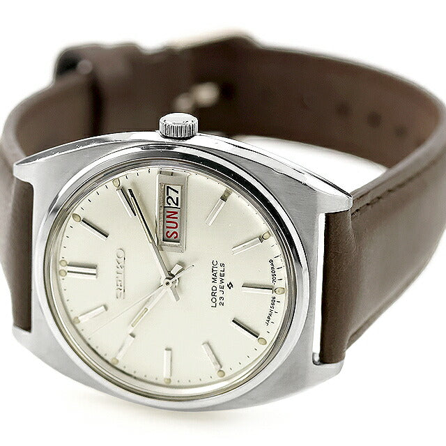 中古 セイコー SEIKO ロードマチック LM デイデイト 日付曜日 オーバルケース 初期モデル 1968年4月製造 5606-7050 アナログ 腕時計 メンズ UW-SJ-LM-00001