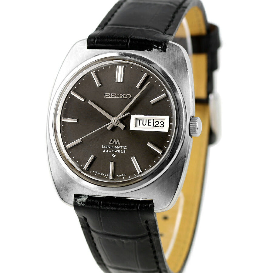 中古 セイコー SEIKO ロードマチック LM Lord Matic 23石 1970年6月製 クッションケース 5606-7130 アナログ 腕時計 ブランド メンズ UW-SJ-OT-00033