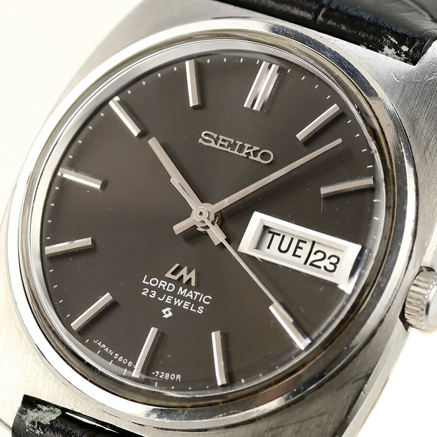 中古 セイコー SEIKO ロードマチック LM Lord Matic 23石 1970年6月製 クッションケース 5606-7130 アナログ 腕時計 ブランド メンズ UW-SJ-OT-00033