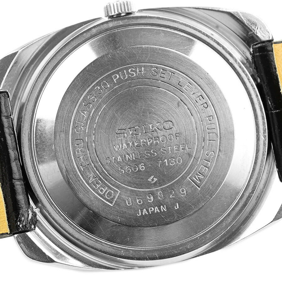 中古 セイコー SEIKO ロードマチック LM Lord Matic 23石 1970年6月製 クッションケース 5606-7130 アナログ 腕時計 ブランド メンズ UW-SJ-OT-00033