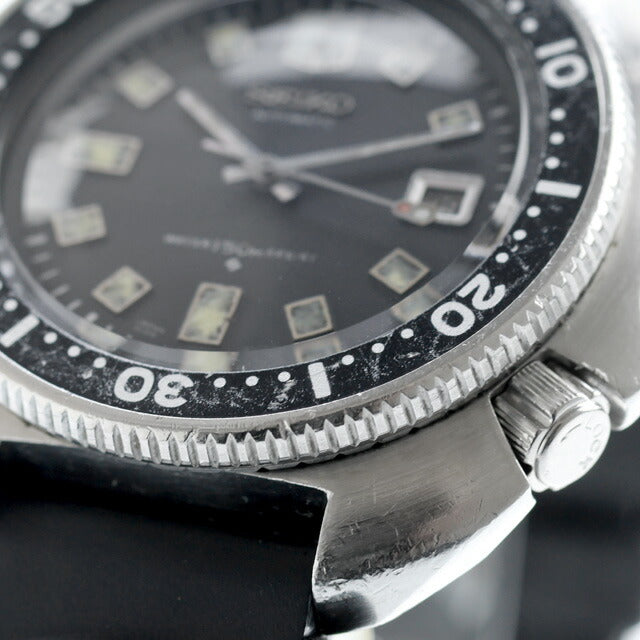 中古 セイコー SEIKO セカンドダイバー 後期型 植村ダイバー 2nd ビンテージ 6105-8110 アナログ 腕時計 ブランド メンズ ブラック 黒 UW-SJ-OT-00034