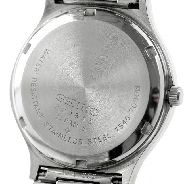 中古 セイコー SEIKO TYPE2 デイデイト タイプツー オールドクオーツ ビンテージ 7546-8070 アナログ 腕時計 ブランド メンズ シルバー UW-SJ-OT-00035