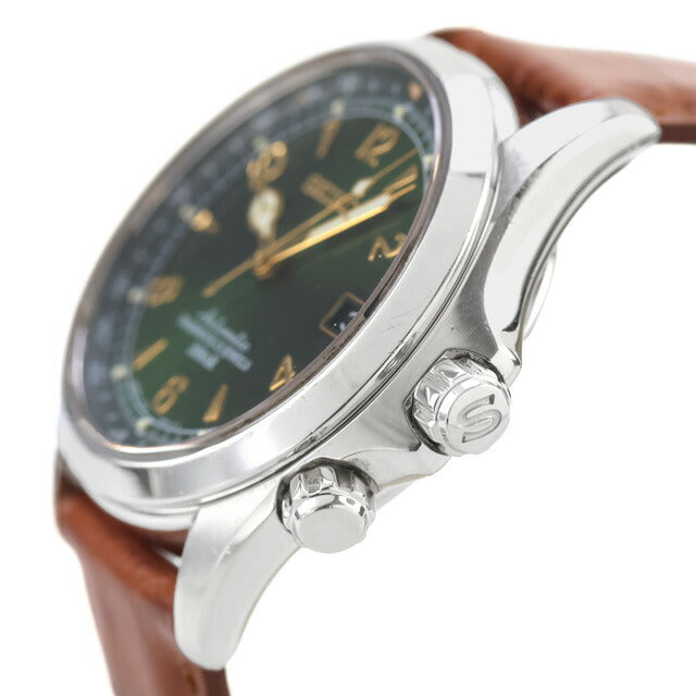 中古 セイコー SEIKO メカニカル アルピニスト 6R15 簡易方位計 Alpinist SARB017 アナログ 腕時計 ブランド メンズ グリーン ブラウン UW-SJ-OT-00037