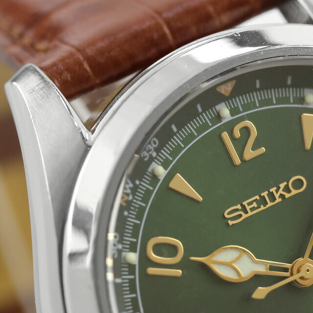 中古 セイコー SEIKO メカニカル アルピニスト 6R15 簡易方位計 Alpinist SARB017 アナログ 腕時計 ブランド メンズ グリーン ブラウン UW-SJ-OT-00037