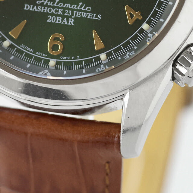 中古 セイコー SEIKO メカニカル アルピニスト 6R15 簡易方位計 Alpinist SARB017 アナログ 腕時計 ブランド メンズ グリーン ブラウン UW-SJ-OT-00037