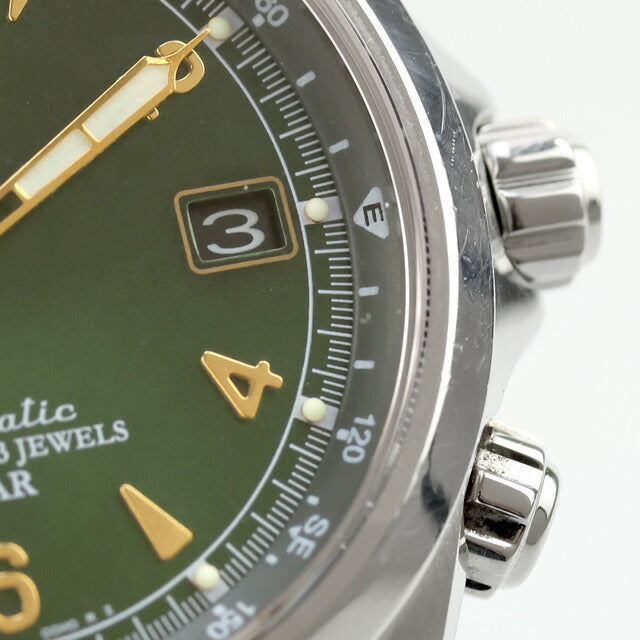 中古 セイコー SEIKO メカニカル アルピニスト 6R15 簡易方位計 Alpinist SARB017 アナログ 腕時計 ブランド メンズ グリーン ブラウン UW-SJ-OT-00037