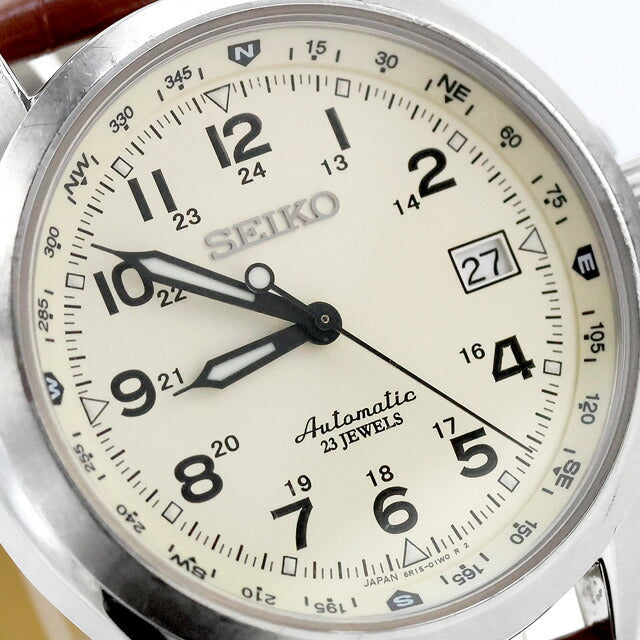 中古 セイコー SEIKO メカニカル 簡易方位計 内転式インナーベゼル SARG005 6R15-02N0 アナログ 腕時計 ブランド メンズ UW-SJ-OT-00045