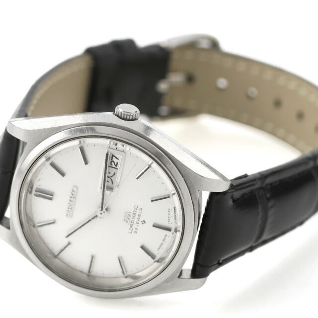 中古 セイコー SEIKO ロードマチック LM デイデイト クイックチェンジ不可 5606-7070 アナログ 腕時計 ブランド メンズ ホワイト ブラック UW-SJ-OT-00046