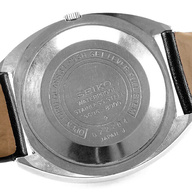 中古 セイコー SEIKO ロードマチック LM デイデイト トノー Cライン 5606-8000 アナログ 腕時計 ブランド メンズ シルバー ブラック UW-SJ-OT-00047