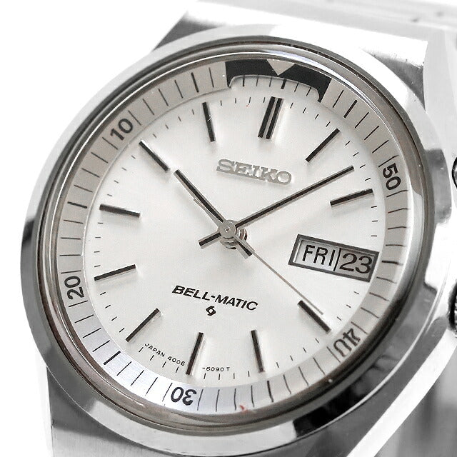 Used overhauled Seiko Bellmatic Alarm Day Date 4006 Estimated year made in 1977 4006-6070 Analog watch Brand Men&