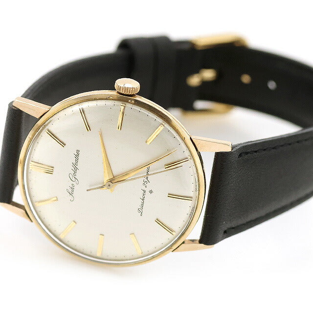 中古 セイコー SEIKO ゴールドフェザー 25石 手巻き 薄型 国産ビンテージ J15002E アナログ 腕時計 ブランド メンズ UW-SJ-OT-00055