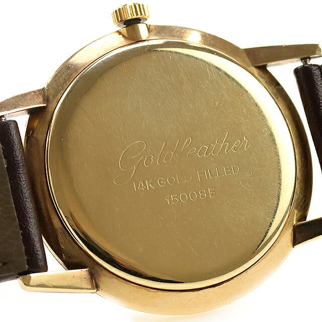 中古 セイコー SEIKO セイコー ゴールドフェザー 15008E 手巻き 14KGF 極薄 15008E アナログ 腕時計 ブランド メンズ UW-SJ-OT-00059