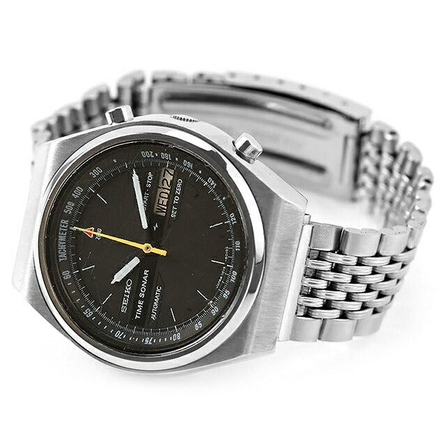 Used, OHed, Rare Model Seiko Seiko Time Sonar Flyback Chronograph 7015 7015-6010 Analog Watch Men&