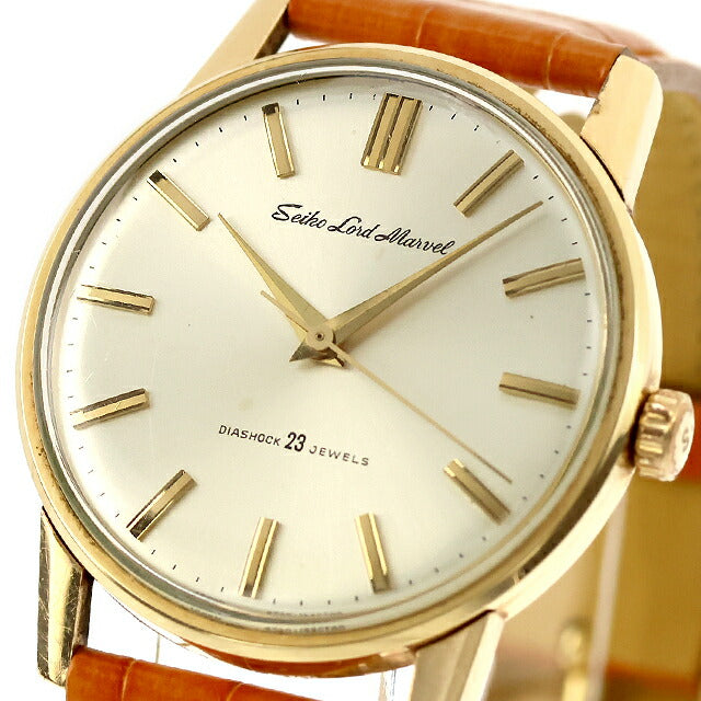 中古 セイコー SEIKO ロードマーベル 5740-1990 手巻き 1965年製 5740-1990 アナログ 腕時計 ブランド メンズ アイボリー イエローブラウン UW-SJ-OT-00064