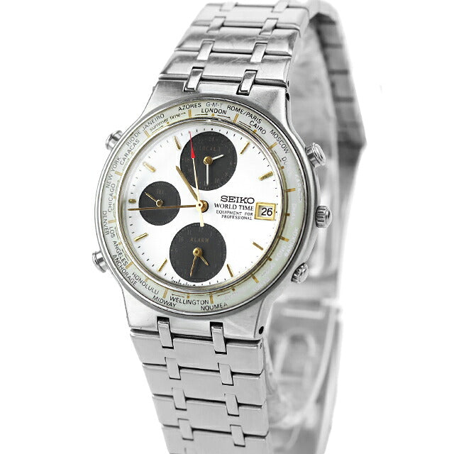 中古 セイコー SEIKO ワールドタイム アラーム GMT 1999年製 5T52-7A00